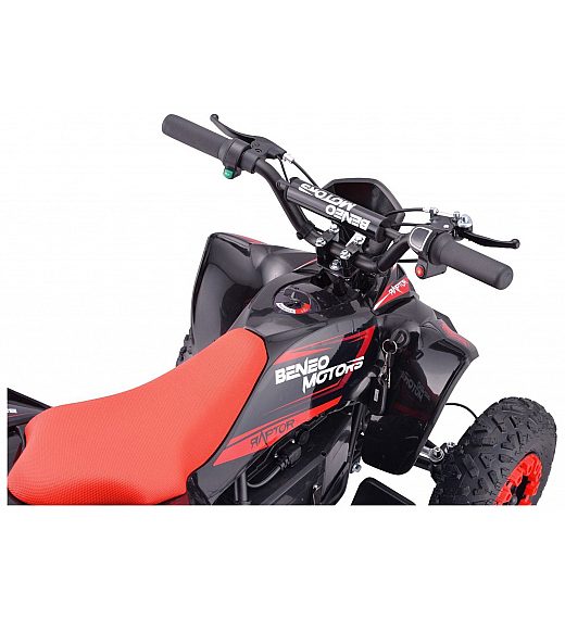 36V električni štirikolesnik Raptor 800W, rdeč