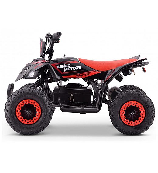 36V električni štirikolesnik Raptor 800W, rdeč