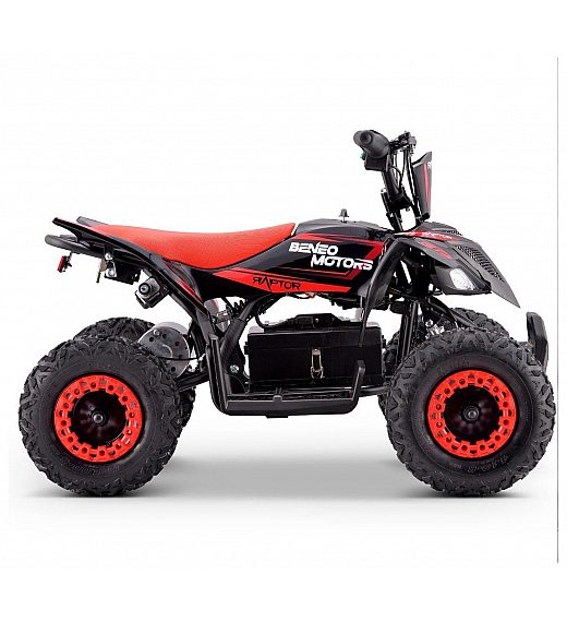 36V električni štirikolesnik Raptor 800W, rdeč