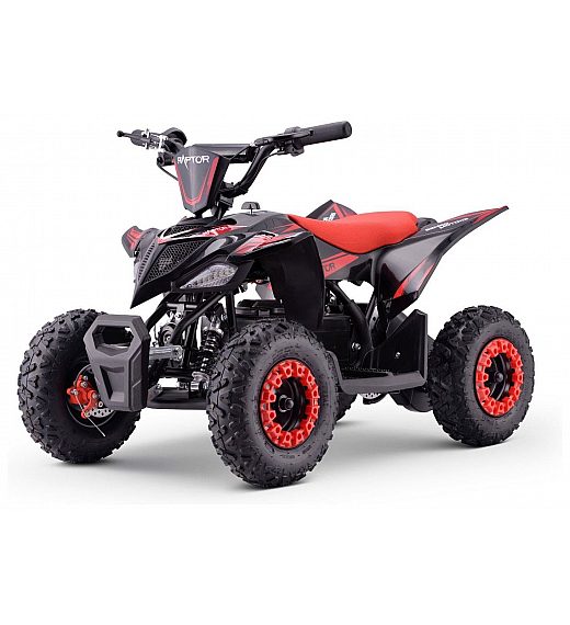 36V električni štirikolesnik Raptor 800W, rdeč