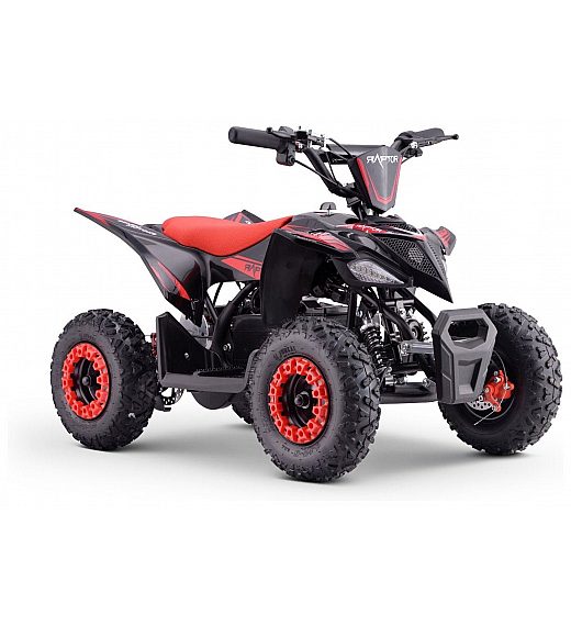 36V električni štirikolesnik Raptor 800W, rdeč