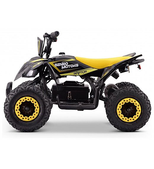 36V štirikolesnik na akumulator Raptor 800W, rumen
