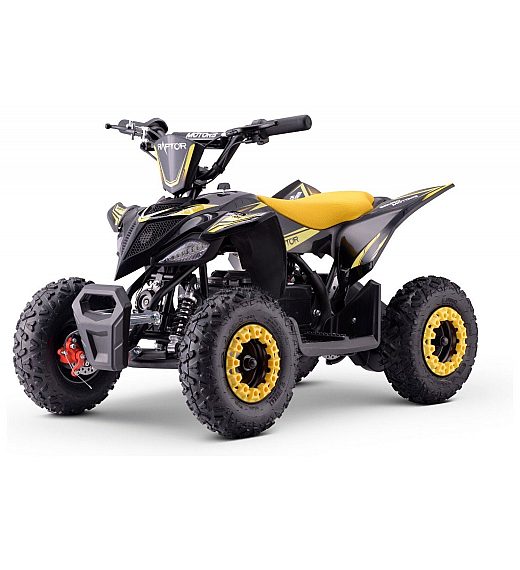36V štirikolesnik na akumulator Raptor 800W, rumen