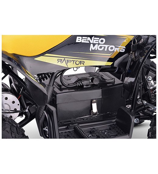 36V štirikolesnik na akumulator Raptor 800W, rumen