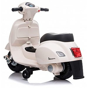 7,2V motor za otroke Vespa GTS Li-Ion, 30W, usnje, bela