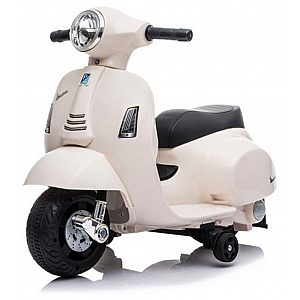7,2V motor za otroke Vespa GTS Li-Ion, 30W, usnje, bela