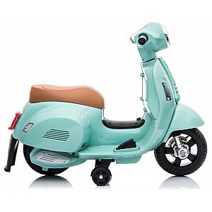 7,2V motor za otroke Vespa GTS Li-Ion, 30W, usnje, teal