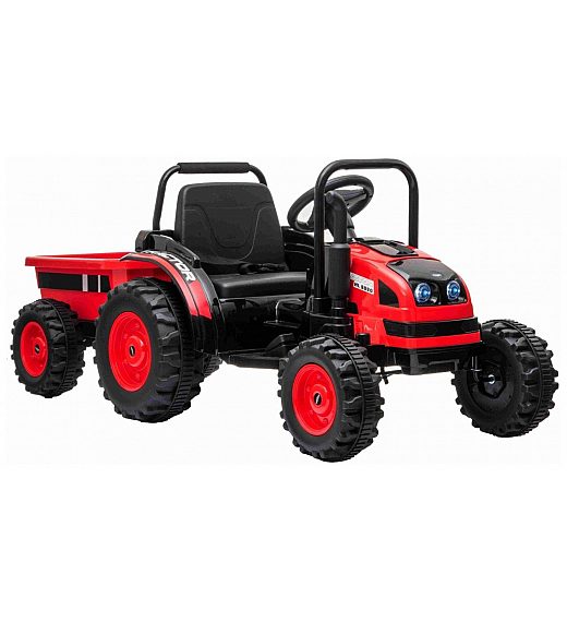 12V akumulatorski traktor sa prikolicom POWER crveni