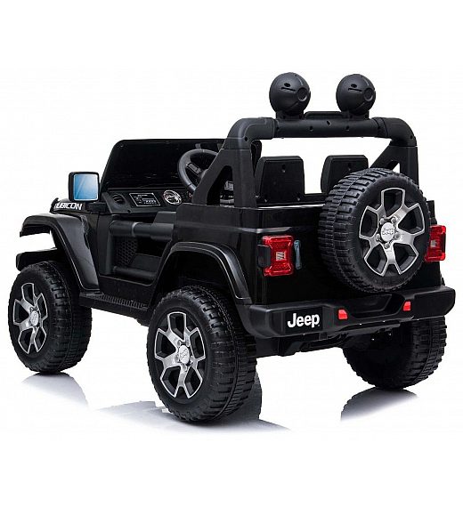 12V JEEP Wrangler RUBICON 4x4 - otroški avto na akumulator, črn