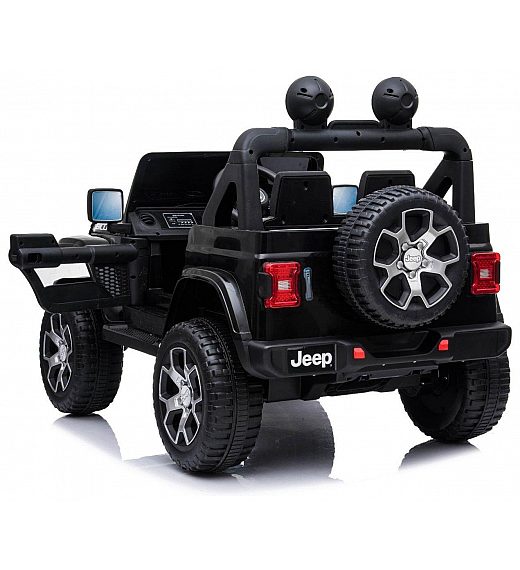 12V JEEP Wrangler RUBICON 4x4 - otroški avto na akumulator, črn