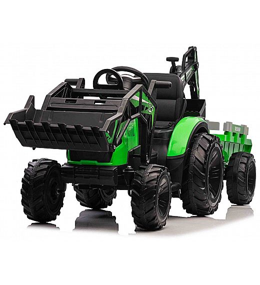 12V TOP-WORKER  - otroški traktor na akumulator, zelen