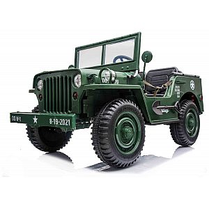 12V USA ARMY - dječji automobil na baterijem, zeleni
