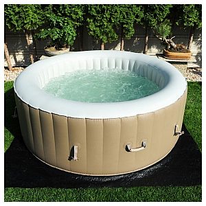 Napihljiv jacuzzi 180 cm - napihljivi masažni bazen, rjavo-bel