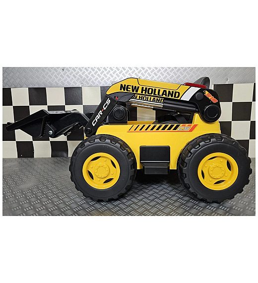 12V New Holland - otroški bager v rumeni barvi Cars4kids