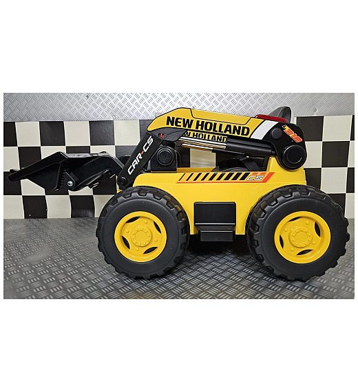 12V New Holland - otroški bager v rumeni barvi Cars4kids