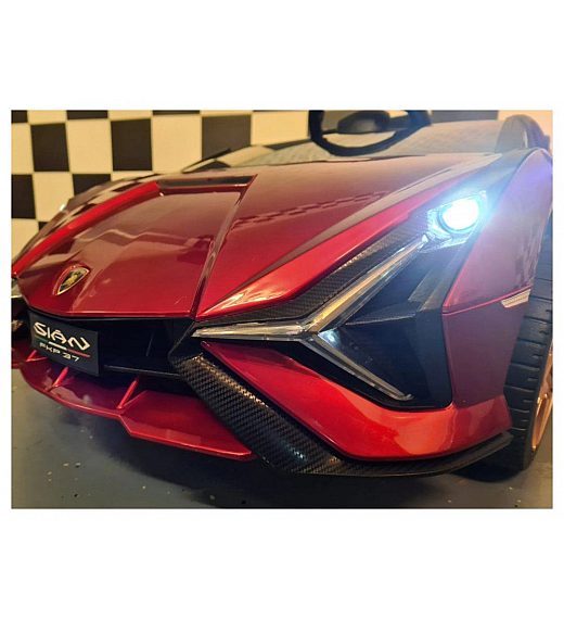 12V avto na akumulator Lamborghini SIAN Metallic Red Cars4kids