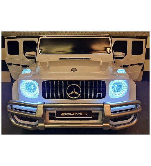 24V Mercedes G63 - otroški avto na akumulator, bel Cars4kids