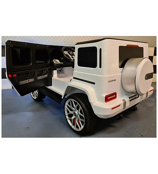 24V Mercedes G63 - otroški avto na akumulator, bel Cars4kids