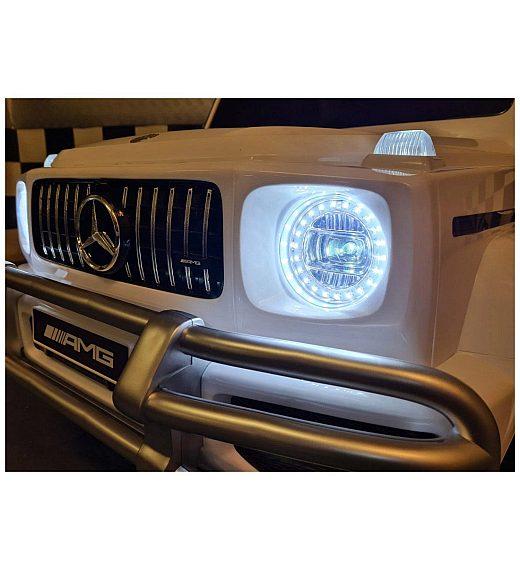 24V Mercedes G63 - otroški avto na akumulator, bel Cars4kids