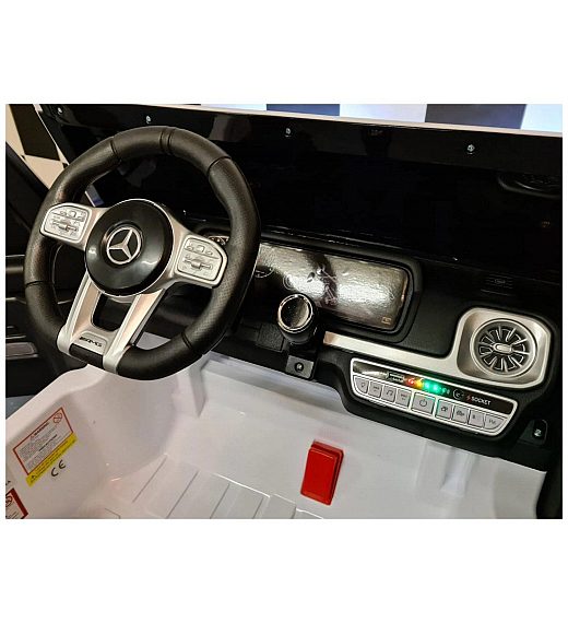 24V Mercedes G63 - otroški avto na akumulator, bel Cars4kids