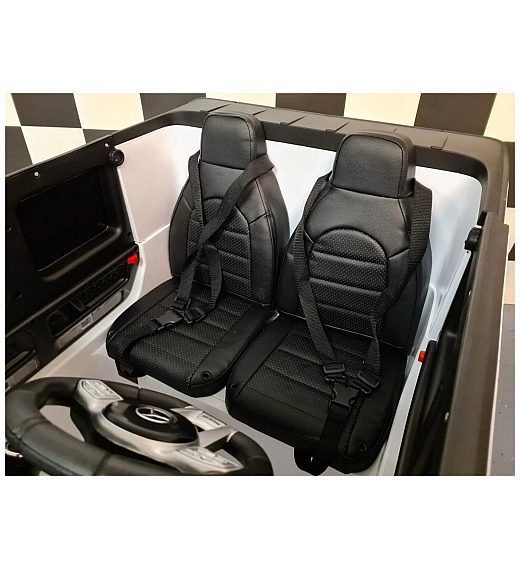 24V Mercedes G63 - otroški avto na akumulator, bel Cars4kids