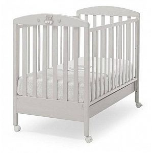 Lesena otroška postelja CHARLY Grey Sbiancato