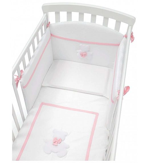 Otroška posteljnina DUDU White Pink