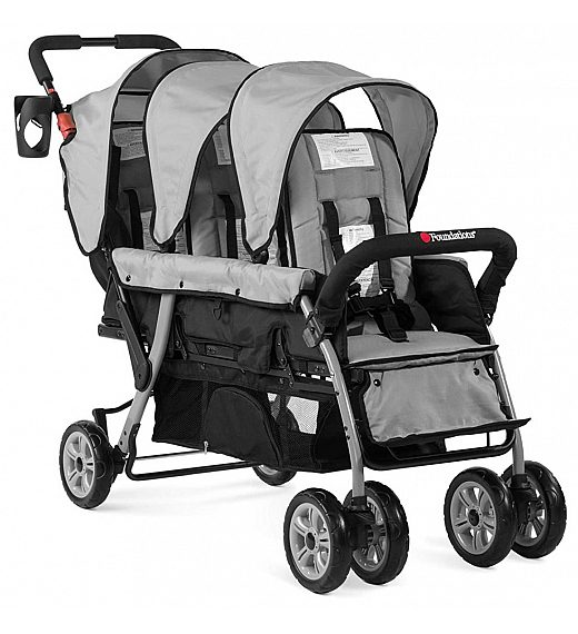 SPORT SPLASH TRIO Grey - dječja kolica za trostruku djecu