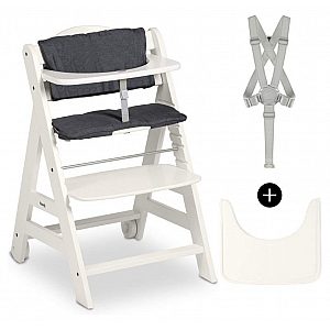 Drvena visoka stolica BETA Plus White