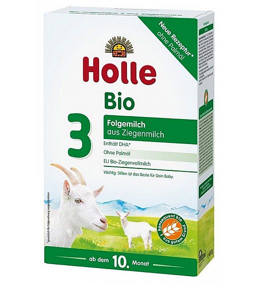 Holle nadaljevalno mleko 3 za dojenčke na bazi kozjega mleka z DHA po 10. mesecu, 400g, BIO
