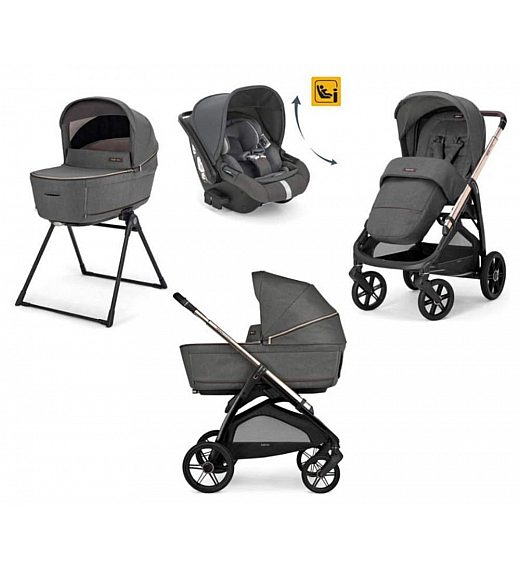 Dječja kolica 4u1 APTICA Quattro Darwin Recline Velvet Grey Inglesina