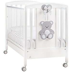 Drveni krevetič i madrac PELUICHE Grey