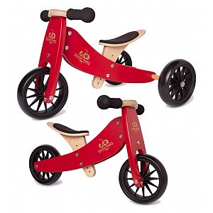 Drvena guralica za djecu TINY TOT 2u1 Cherry Red