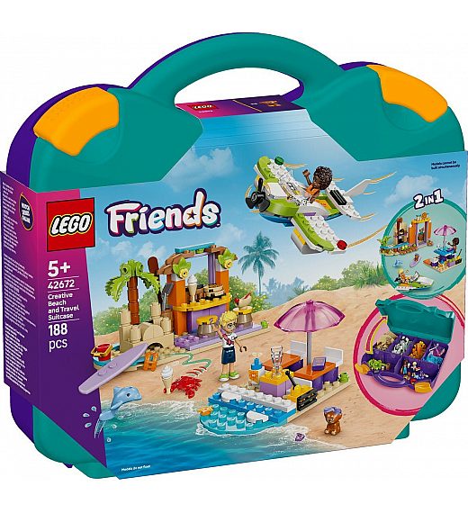 Lego® Friends 42672 Ustvarjalni kovček za na plažo in potovanja Lego