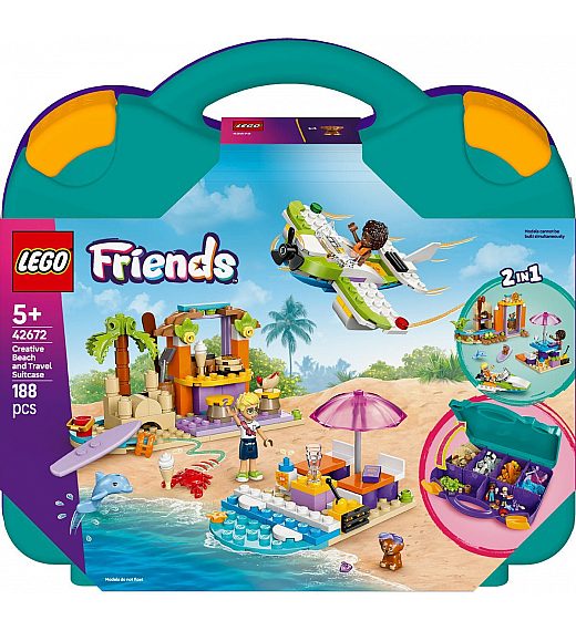 Lego® Friends 42672 Ustvarjalni kovček za na plažo in potovanja Lego