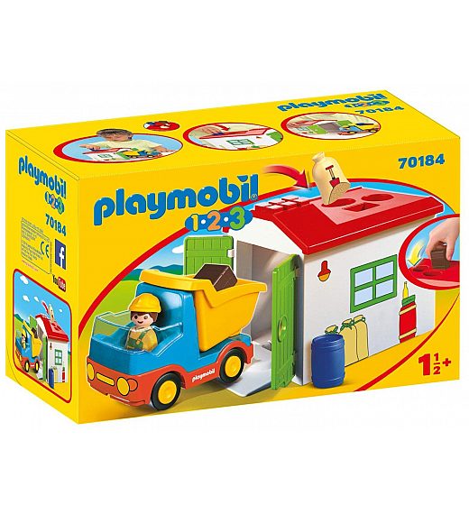 PLAYMOBIL 1.2.3 SMETARSKI TOVORNJAK S SMETMI 70184