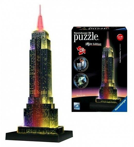Sestavljanka 3D Empire State Building ponoči