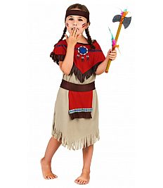Pustni kostum za otroke Indijanka