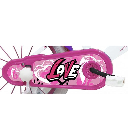 Otroško kolo 14 col HEART White Schiano