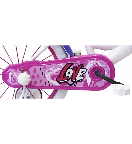 Otroško kolo 16 col HEART White Schiano