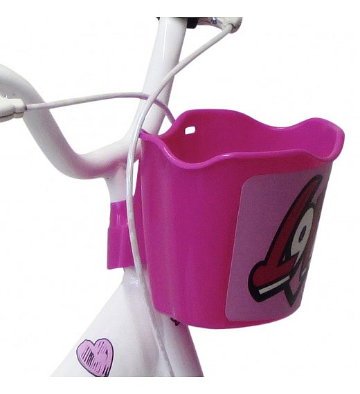 Otroško kolo 16 col HEART White Schiano