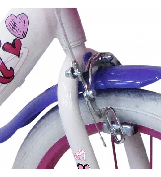 Otroško kolo 16 col HEART White Schiano