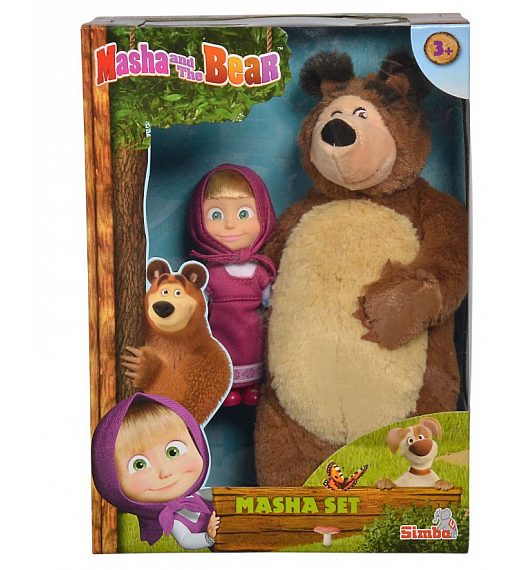 Maša in Medvjed, Set Maša 12cm in Medvjed 25cm