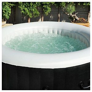 Napihljiv jacuzzi 180 cm - napihljivi masažni bazen, črno-bel