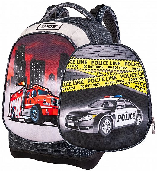 SUPERLIGHT Petit 2 face Firetruck / Police 27144 - školska torba, školski ruksak