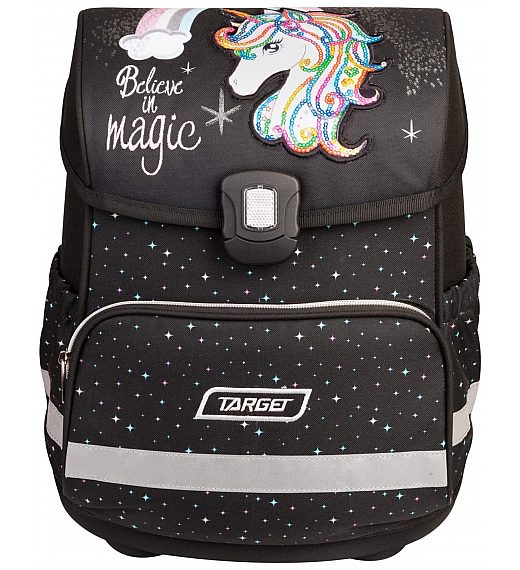 Trda šolska torba GT CLICK Rainbow unicorn 28036