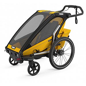 Prikolica za djecu 4 u 1 Chariot Sport, Black Spectra Yellow