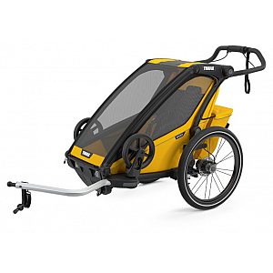 Prikolica za djecu 4 u 1 Chariot Sport, Black Spectra Yellow