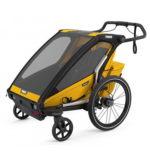 Prikolica za 2 djece 4 u 1 Thule Chariot Sport2, Black Spetrum yellow