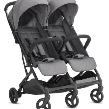 Otroški voziček za dvojčke Inglesina TWIN SKETCH Black Grey